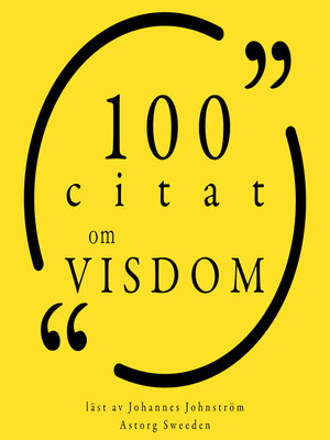 cover image of 100 citat om visdom